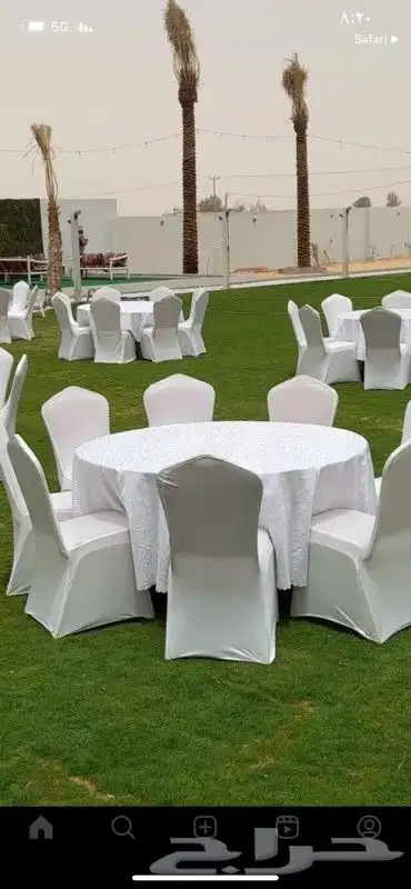 طاولة طعام بمفرش دائري ومستطيل 2