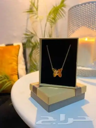 تفصيل سلسل الأناقة والجمال بالاسم الي ودك مطلي بالذهب عيار21 3