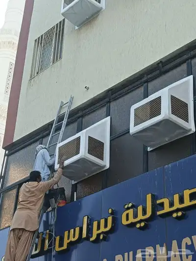 غطاء فبر جلاص شبك مكيف غطاء شفات طاردطيور 4