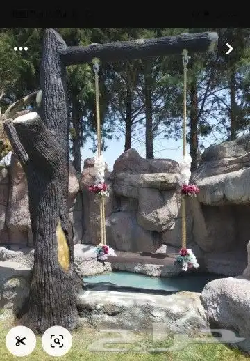 نحت بالاسمنت والخلطه. شلالات مياه. اشجار. احجار .طوب .صخور 8