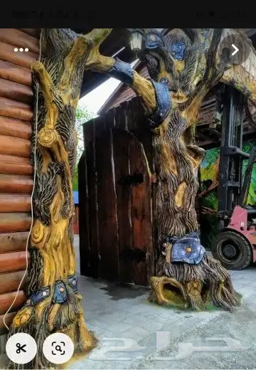 نحت بالاسمنت والخلطه. شلالات مياه. اشجار. احجار .طوب .صخور 7