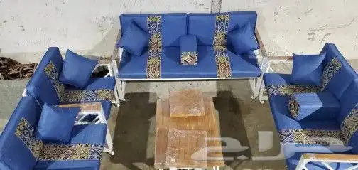 طقم كراسي شعبية 7اشخاص جلسات شعبي كراسي خشب كراسي حديد 27
