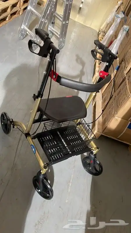 مشاية تسوق مع سلة مطورة لون ذهبي KY9149L-A Becare_moving_to 0