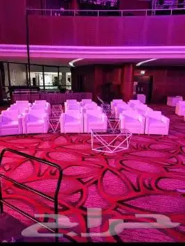 تأجير طاولات وكراسي وكنب وزل وسماعات ومكيفات ومخيمات 4