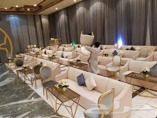 تأجير طاولات وكراسي وكنب وزل وسماعات ومكيفات ومخيمات 7