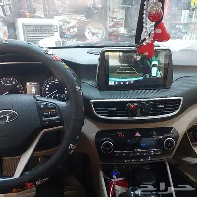 شاشه توسان 2019 فل كامل مع تشغيل 4كاميرات الوكاله 3