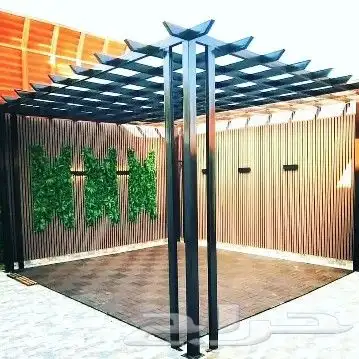 مظلات حدائق مظلات سيارات مظلات مواقف سواتر شرائح سواتر خشبي. 7