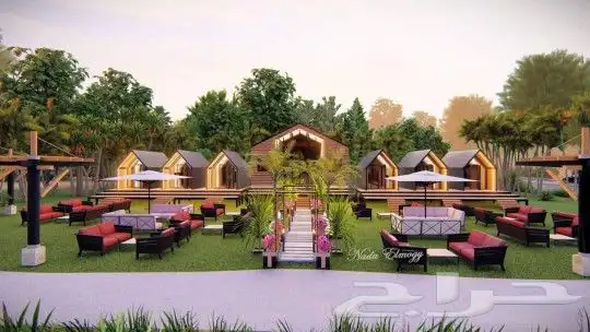 تصميم 3d مزرعة وكافيه خارجي 6