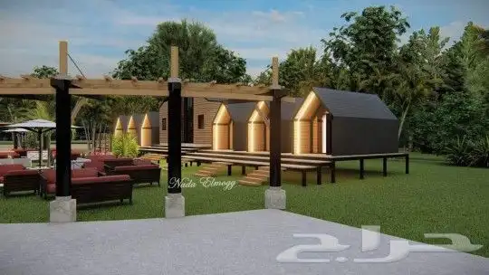 تصميم 3d مزرعة وكافيه خارجي 4
