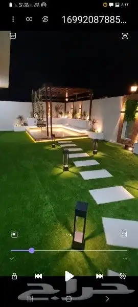 تنسيق حدائق شلالات نوفير مظلات 15