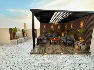 تنسيق حدائق شلالات نوفير مظلات 9