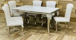 طاولات طعام رخام وخشب جديد 29