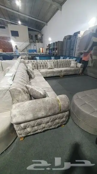 كنب جديد جاهز حرف ال و7نفر بأسعار مناسبة شامل التوصيل 22