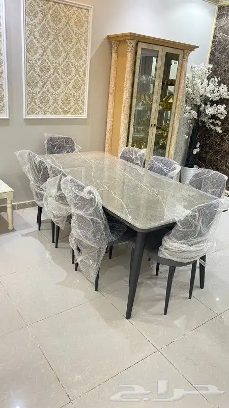 طاولات طعام رخام خشب ماليزية جودة قوية 0