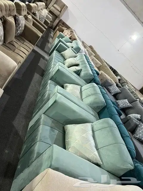 كنب جديد جاهز حرف ال و7نفر بأسعار مناسبة شامل التوصيل 35