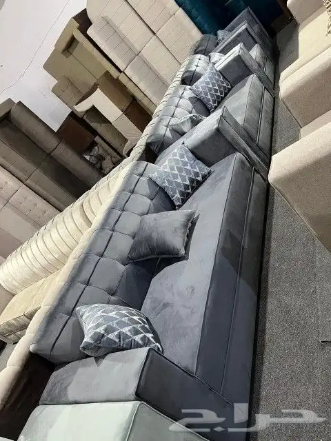 كنب جديد جاهز حرف ال و7نفر بأسعار مناسبة شامل التوصيل 12