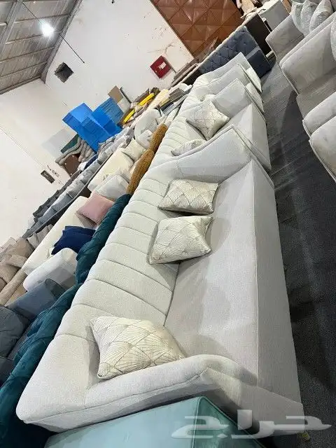 كنب جديد جاهز حرف ال و7نفر بأسعار مناسبة شامل التوصيل 15