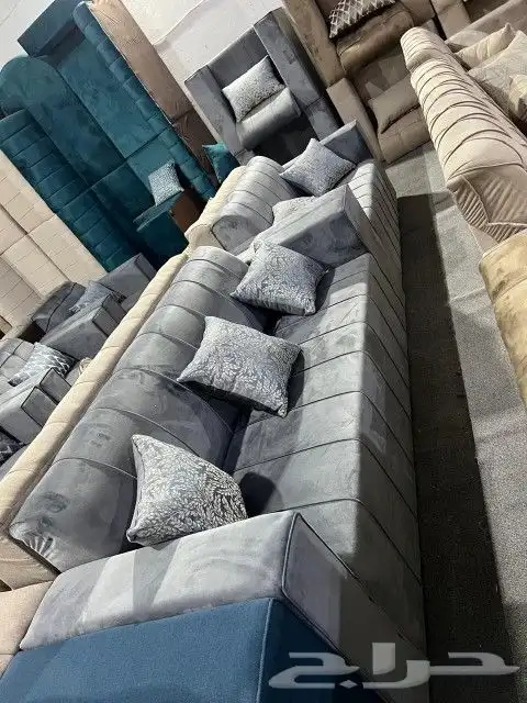 كنب جديد جاهز حرف ال و7نفر بأسعار مناسبة شامل التوصيل 13