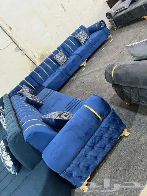 كنب جديد جاهز حرف ال و7نفر بأسعار مناسبة شامل التوصيل 4