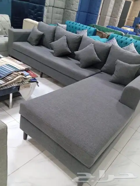 كنب جديد جاهز حرف ال و7نفر بأسعار مناسبة شامل التوصيل 31