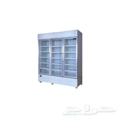 ثلاجة عرض 3 باب زجاج أسود وأبيض 3