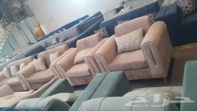 كنب جديد جاهز حرف ال و7نفر بأسعار مناسبة شامل التوصيل 36