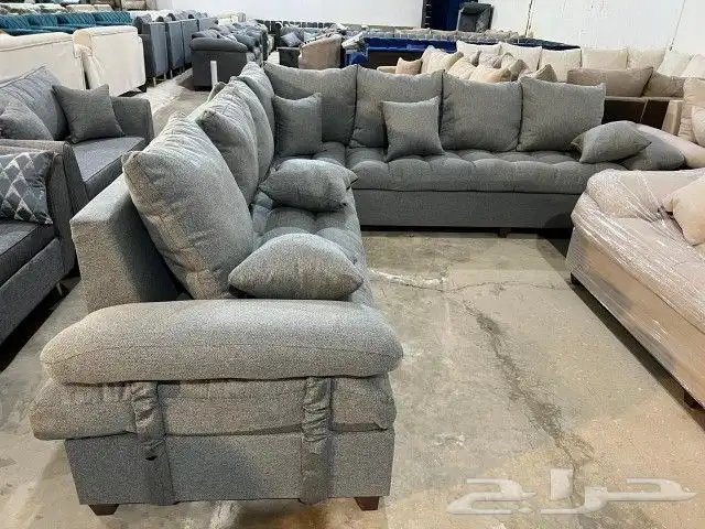 كنب جديد جاهز حرف ال و7نفر بأسعار مناسبة شامل التوصيل 17