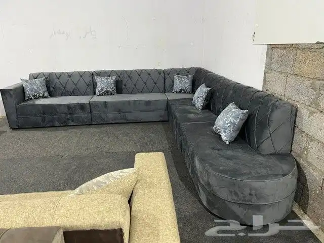 كنب جديد جاهز حرف ال و7نفر بأسعار مناسبة شامل التوصيل 7