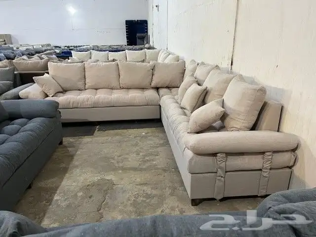 كنب جديد جاهز حرف ال و7نفر بأسعار مناسبة شامل التوصيل 18