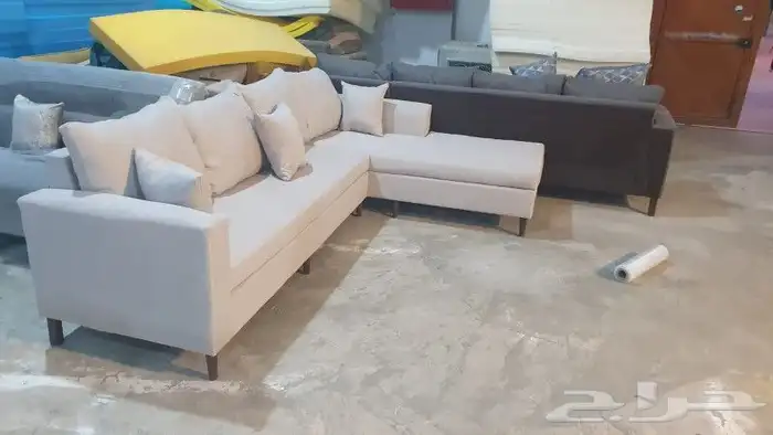 كنب جديد جاهز حرف ال و7نفر بأسعار مناسبة شامل التوصيل 30