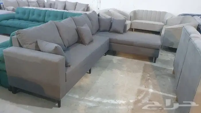 كنب جديد جاهز حرف ال و7نفر بأسعار مناسبة شامل التوصيل 26