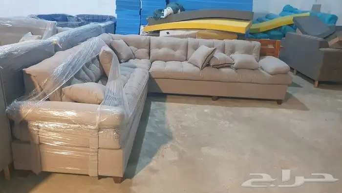 كنب جديد جاهز حرف ال و7نفر بأسعار مناسبة شامل التوصيل 0