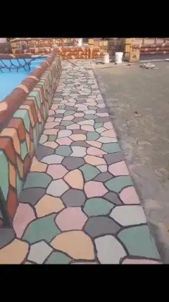 قالب صبات ارضي وممرات وديكورات اسمنتيه 9