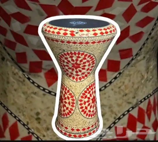 طبلة مصدفة مطلية بالصدف احترافية بالشنطة 0