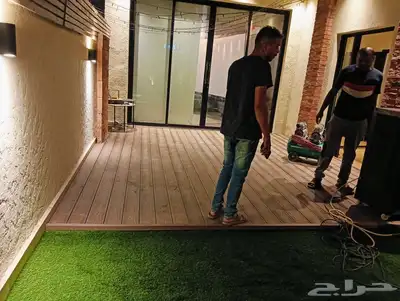 عشب أرضي وجلسيات أرضي خشب معالج bvs 3