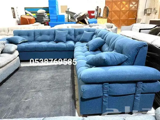 كنب جديد جاهز حرف ال و7نفر شامل التوصيل 13