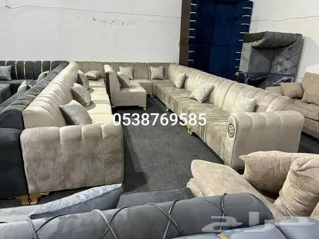 كنب جديد جاهز حرف ال و7نفر شامل التوصيل 5