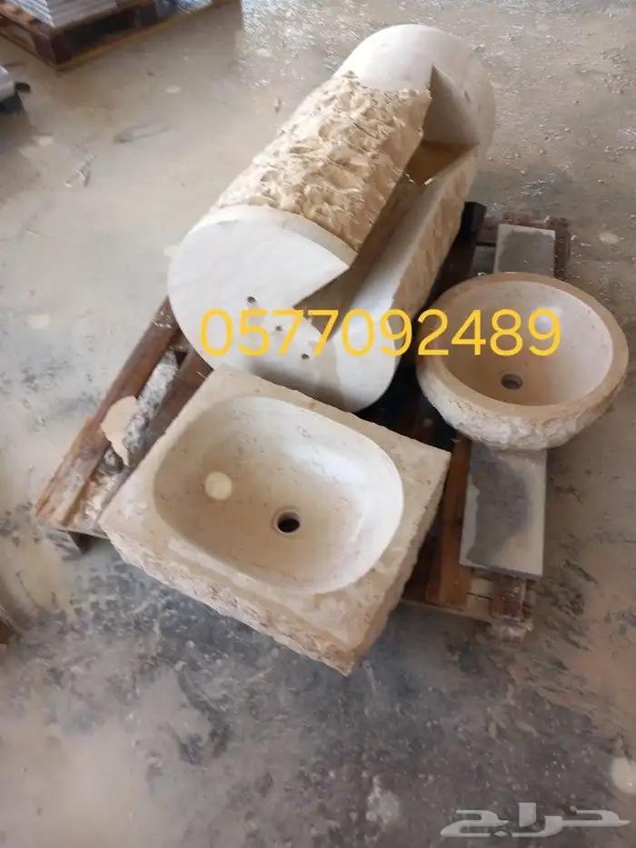 احواض حجر وجه جبل مغاسل حجر تزيين 4