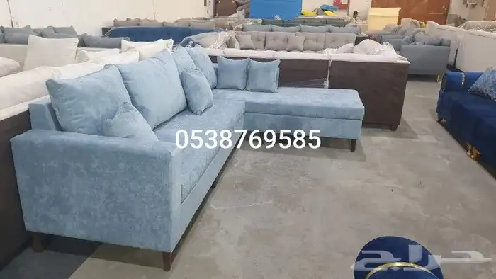 كنب جديد جاهز حرف ال و7نفر شامل التوصيل 12