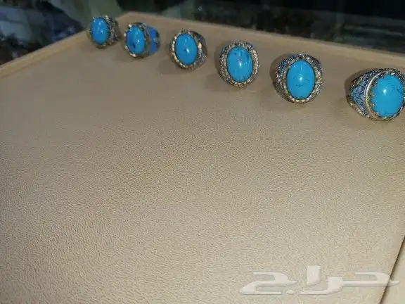 خواتم فيروز فضة اصلي (جديد) عيار الفضة 925 1