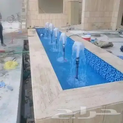 تصميم أحواض شلالات مظلات القويعية 1