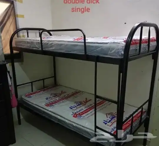 سرير حديد دور  100 سرير دورين ب 180 مراتب ضعط .60 12 سم.ب 70 0