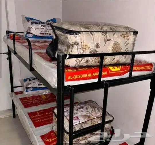 سرير حديد دور  100 سرير دورين ب 180 مراتب ضعط .60 12 سم.ب 70 3