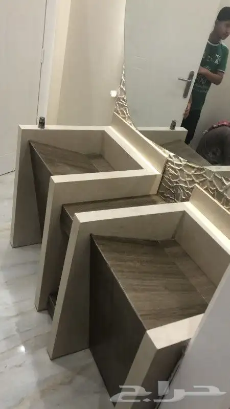 تفصيل جميع النواع المغاسل رخام طبيعي صناعي بورسلان حسب الطلب 9