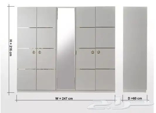 خصم اضافي دولاب ملابس كبير ب 1549 ريال فقط جديد هوم سنتر 12