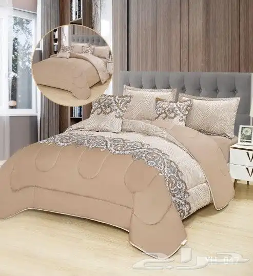 مفروشات سرير وجهين مشجر وساده 15