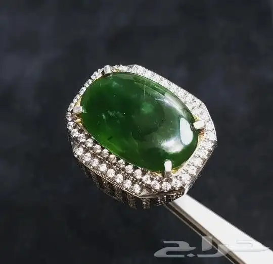 خاتم جاد بورمي طبيعي فاخر 2