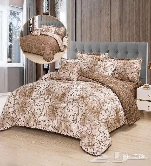 مفروشات سرير وجهين مشجر وساده 30