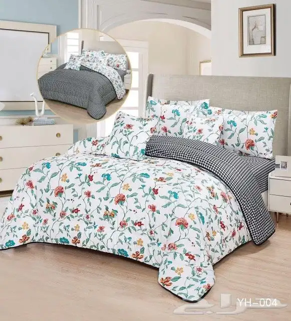 مفروشات سرير وجهين مشجر وساده 33