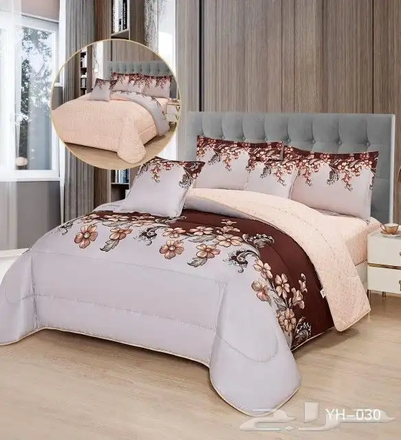 مفروشات سرير وجهين مشجر وساده 26